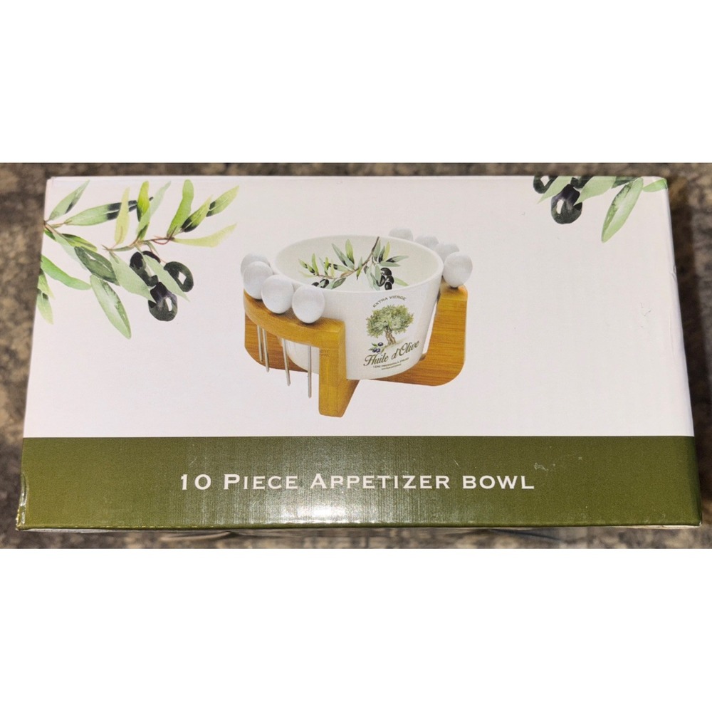Easy Life Huile D'Olive 10 Piece Appetizer Bowl New In Box